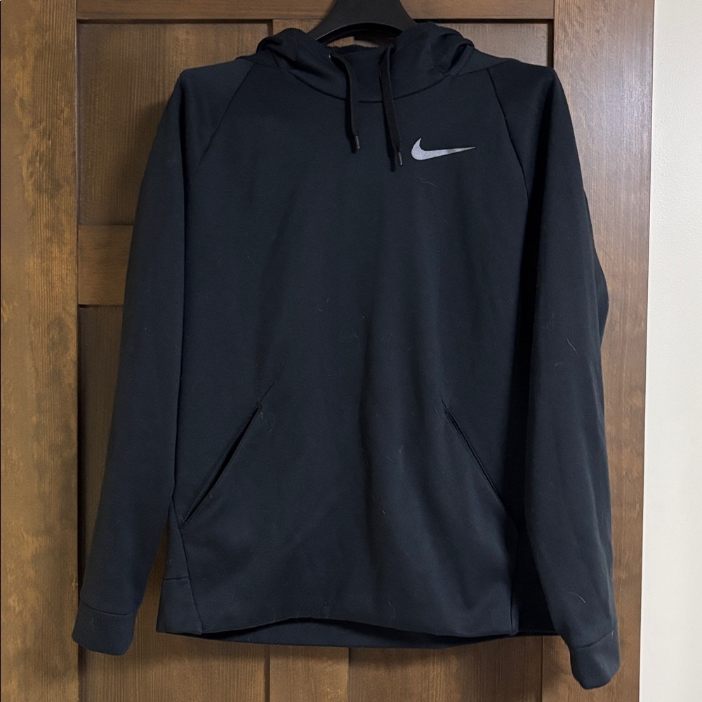 Nike Dri-Fit Drawstring Black Pullover Hoodie with Pockets Size Medium - Picture 2 of 10